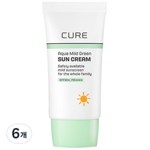 김정문알로에 아쿠아 마일드 그린 선크림 SPF50+ PA++++, 40ml, 6개
