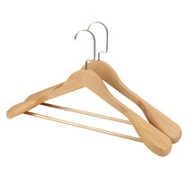 포테가르 고급 우드 둥근막대 옷걸이, 원목, 2개입