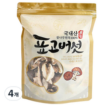 산천농원 참나무 원목 표고버섯 슬라이스, 80g, 4개