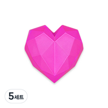 디씨네트워크 하트 차량용 방향제 매트핑크 넘버5, 5세트, 넘버5향