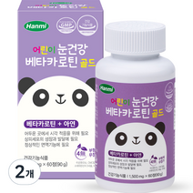 한미헬스 어린이 눈건강 베타카로틴 골드 90g, 2개