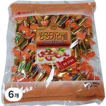 영웅아빠 옛날 땅콩 카라멜 캔디, 650g, 6개