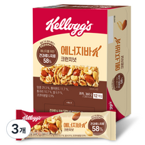켈로그 에너지바K 크런치넛, 360g, 3개