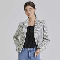 미쏘 여성용 트위드 테일러드 숏 재킷