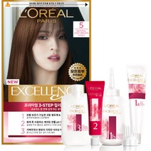 로레알파리 엑셀랑스 크림 염모제, 5호 자연갈색, 1개