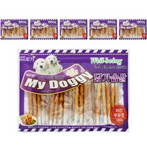 펫더맨 마이도기 강아지 간식 300g, 치킨   우유껌, 6개