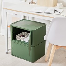 씨밀렉스 래폴드 터치 오픈 리빙박스 35L, 딥포레스트그린, 2개