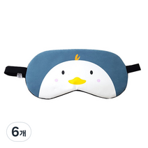 런웨이브 캐릭터애니멀 팩 겸용 수면안대 블루오리, 1개입, 6개