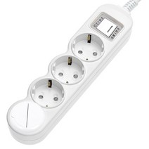 에코파워탭 LED 일반 메인 과부하차단 멀티탭 4구 EPM-L304A + 안전커버 랜덤발송, 1개, 2.5m