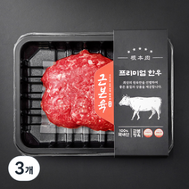 근본육 한우 1등급 다짐육 (냉장), 300g, 3개