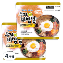 이지밥 우리비빔밥 쇠고기, 100g, 4개입