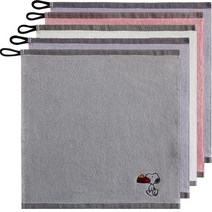 송월타월 스누피 블랙라인 고리 핸드타월 5p, 랜덤발송, 1세트