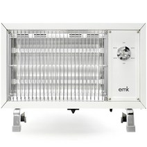 EMK 감성 레트로 전기히터 온풍기, 화이트, EQH-S1612
