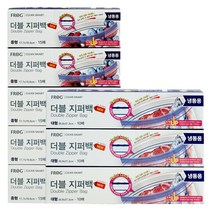 프로그 더블 지퍼백 냉동용 중형 75매 + 대형 30매, 8개
