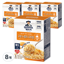 퀘이커 즉석 구운 누룽지 오트밀, 200g, 8개