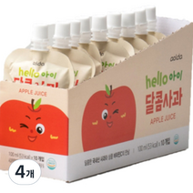 아올다 hello 아이 달콤사과 주스 100ml x 10p, 사과맛, 40개