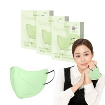 아이바나리 에어황사방역용마스크 중형 KF94, 10개입, 3개, 에메랄드 그린