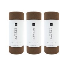 살림마켓 원데이 일회용 수세미 60p, 3개, 브라운