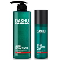 다슈 데일리 아크네 릴렉스 스크럽 바디워시 500ml + 올인원 미스트 200ml, 1세트