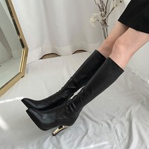 어바웃슈 스젤 뾰족코 골드 포인트 롱부츠