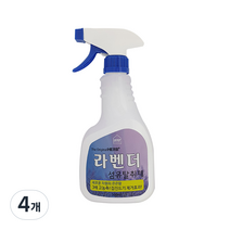 허브플러스 3배 고농축 섬유탈취제 라벤더 본품, 500ml, 4개