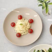 체리하우스 에크렌 원형 접시, 카키브라운, 1개