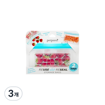prepara 재사용 투명 R 앤 R 지퍼백 스몰 2p, 소(S), 3개