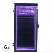 래쉬홀릭 벨벳모 믹스 인조 속눈썹 0.15 7~13mm, J컬, 6개