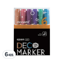 모나미 데코마카 460 메탈 세트, 6색, 6세트