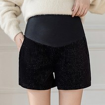 더블유비비 임산부 와이드 벨벳 반바지 레깅스 팬츠 DOD302