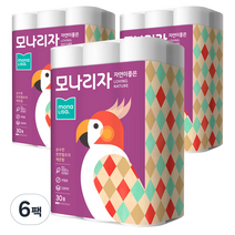 모나리자 천연펄프 자연이 좋은 3겹 화장지 30m, 30롤, 6팩