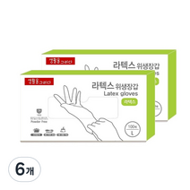 생활을그리다 라텍스장갑 L, 대(L), 6개
