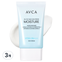아브카 올데이 저자극 모이스춰 선크림 SPF50+ PA++++, 35ml, 3개