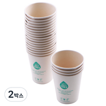 PLA 코팅 사탕수수 종이컵 360ml, 50개입, 2박스