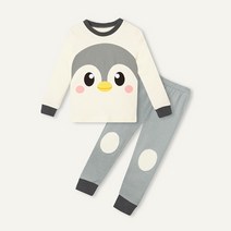 유니프랜드 아동용 리틀 펭귄 후라이스 내의 9부 상하의 세트