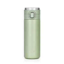 클리나 엣지 온도표시 원터치 텀블러, 420ml, 카키