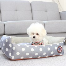 레드퍼피 팡팡 사각 펫쿠션, 그레이