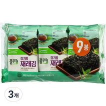 풀무원 참기름 도시락 재래김 9p, 36g, 3개