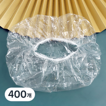 일회용 비닐 헤어캡, 투명, 400개