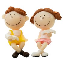 라스무스 귀여운 차량 악세사리 피규어, 03 독서커플, 1세트