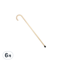 MAME 원목 효도지팡이, 라이트브라운, 6개