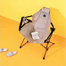 로고스 트래드캔버스 캠핑 스윙 릴렉스 의자, 베이지, 1개