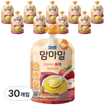 맘마밀 안심 이유식 퓨레 6개월부터, 사과+고구마 혼합맛, 100g, 30개