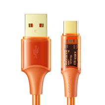 맥도도 아이스 USB A타입-C타입 고속충전 케이블 CA-209, 1.8m 오렌지(CA-2093)