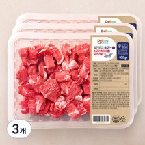 딜리조이 호주산 소고기 척아이롤 국거리용 (냉장), 400g, 3개