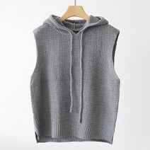 여성용 루즈핏 산도 후드 조끼 j405