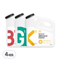 레인보우샵 왕톡톡이 삼총사 구연산 베이직 1kg + 베이킹소다 프리미엄 1kg + 과탄산소다 프리미엄 1kg, 4세트