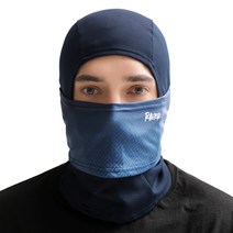 RAVER 겨울 방한 기모 페이스 후드 넥워머 R3, 스퀘어 네이비