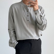 제이에이치스타일 남성용 뉴 린넨 롤업 긴팔 셔츠 TBCROK002
