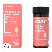 동국제약 유어핏 체지방 감소 가르시니아 캄보지아 1000 66g, 4개, 60정